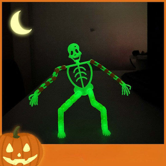 Phone Holder Adult Decompression Toy Halloween Skeleton Style Blue 17 Cm Length
