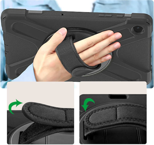 4Smarts Back Cover Περιστρεφόμενη Μαύρη (Galaxy Tab A9 Plus)