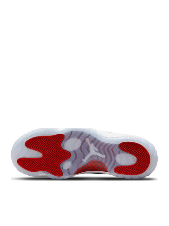 Air  11 Retro Мъжки Високи Сникърси Бели / Varsity Red / Black