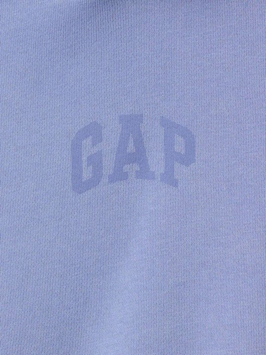 GAP Vintage Soft Women's Cropped Hooded Cardigan Larkspur Blue