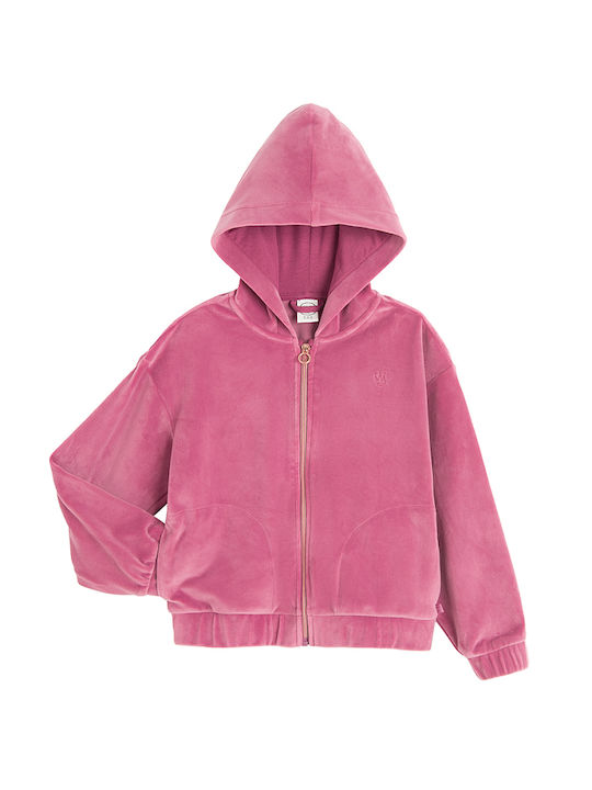 Cool Club Kids Sweatshirt Cardigan with Hood Pink