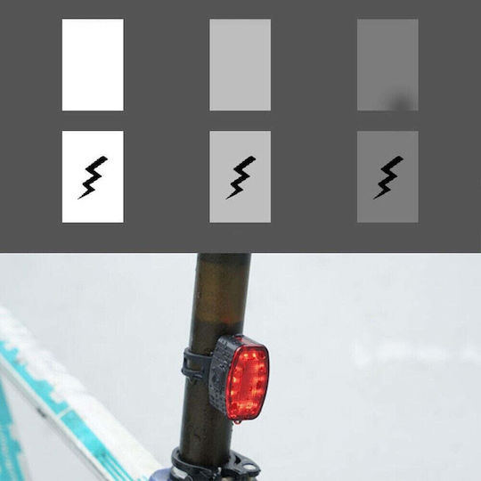 Комплект задни LED светлини за велосипед Flippy с USB зареждане, водоустойчив, 4 режима на осветление, пластмаса, бяло и червено, 10x6x4 см