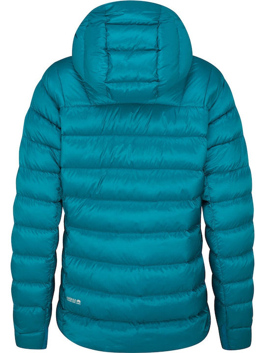 Rab Women's Short Puffer Jacket Waterproof for Winter Green