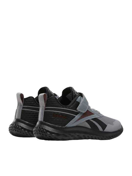 Rush Runner Rush Runner 5 PS Kids Sports Shoes Running with Hoop & Loop Closure Grey / Black