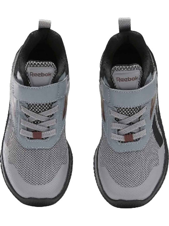 Rush Runner Rush Runner 5 PS Kids Sports Shoes Running with Hoop & Loop Closure Grey / Black