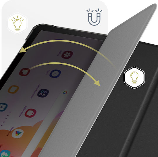 Avizar Flip Cover Μαύρη (Samsung Galaxy Tab S9 Ultra)