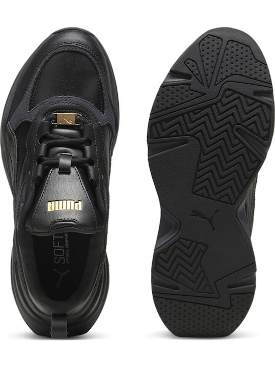 Cassia Lux Damen Chunky Sneakers Schwarz