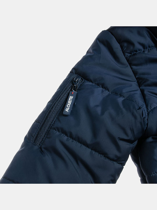 Παιδικό Casual Μπουφάν με Επένδυση & Κουκούλα Navy Μπλε