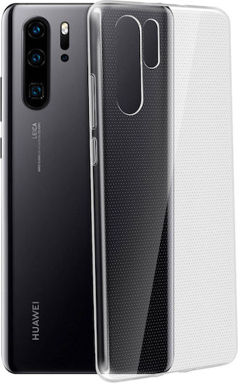 Силиконов калъф гланцов и матов заден капак Huawei P30 Pro – Прозрачен