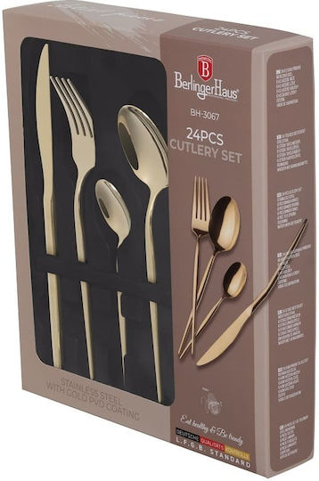 Berlinger Haus Set de Tacâmuri Inoxidabil Auriu 24buc