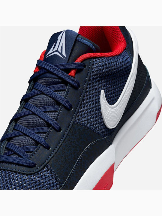 Ja 1 Low Basketball Shoes Midnight Navy / White / University Red