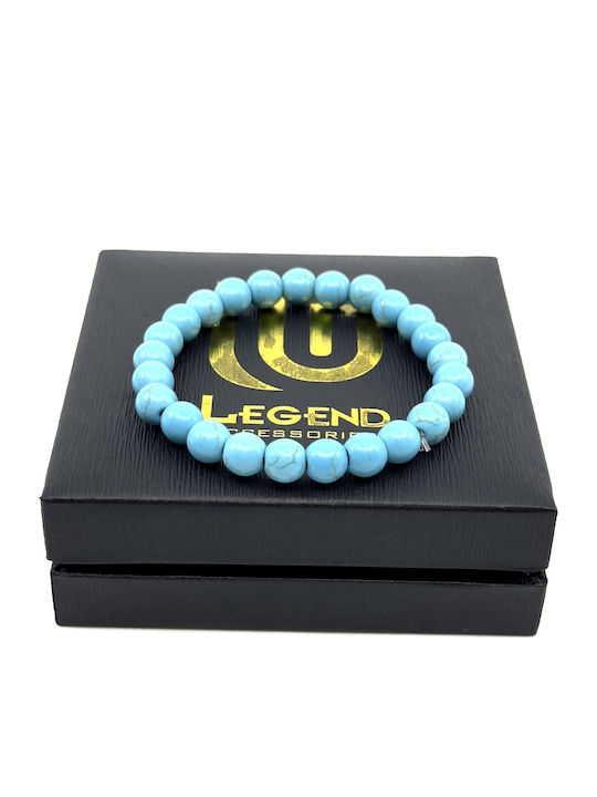 Brățară Elastică Turcoaz cu Pietre Naturale de Ametist