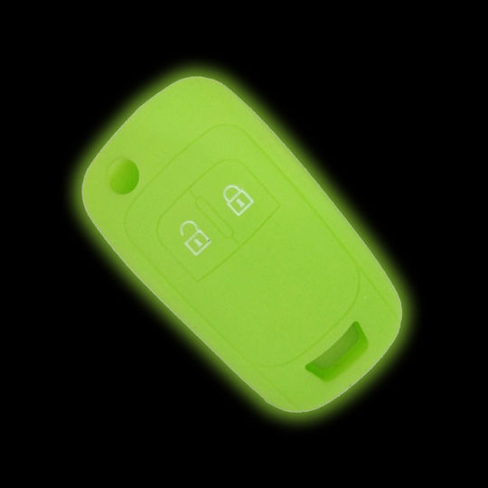 Car Key Cover Case made of with 2 Buttons for Opel in Blue Color