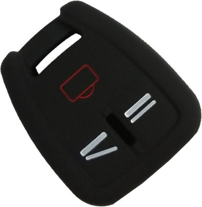 Car Key Cover Case made of with 3 Buttons for Opel in Red Color