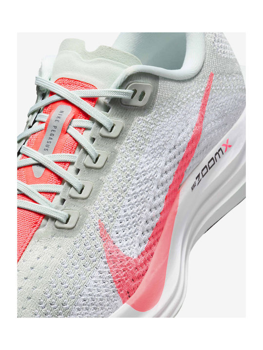 Pegasus Plus Γυναικεία Αθλητικά Παπούτσια Running Barely Grey / Λευκό / Μαύρο / Hot Punch
