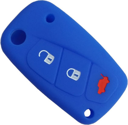 Car Key Cover Case made of with 3 Buttons for Fiat in Black Color