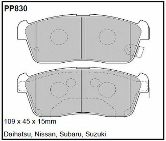 Black Diamond Bremsbelag für Daihatsu Copen / Sirion Nissan Pixo Subaru Nur Suzuki Tragen / Ignis / Hoch Tesla Straßenkreuzer