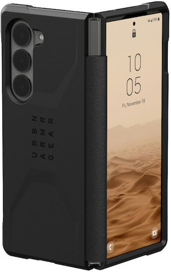 UAG Civilian Umschlag Rückseite Kunststoff / Silikon Schwarz (Galaxy Z Fold6)