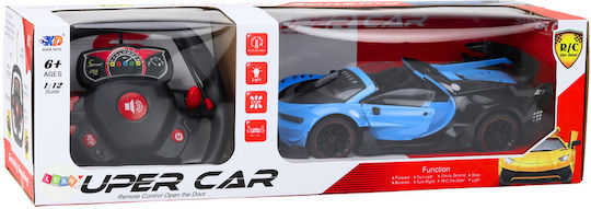 Remote Controlled Sports Car Rc 1:12 Opening Doors Blue