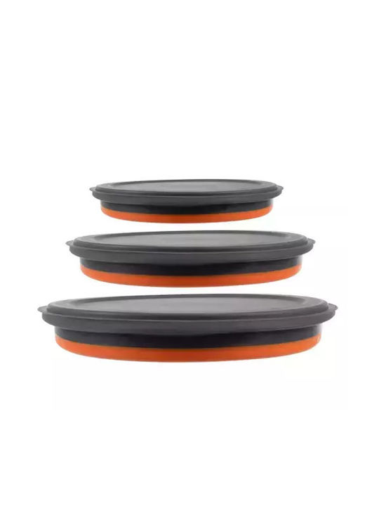 Ruhhy Silicone Lunch Box Gray 19x19cm 3pcs
