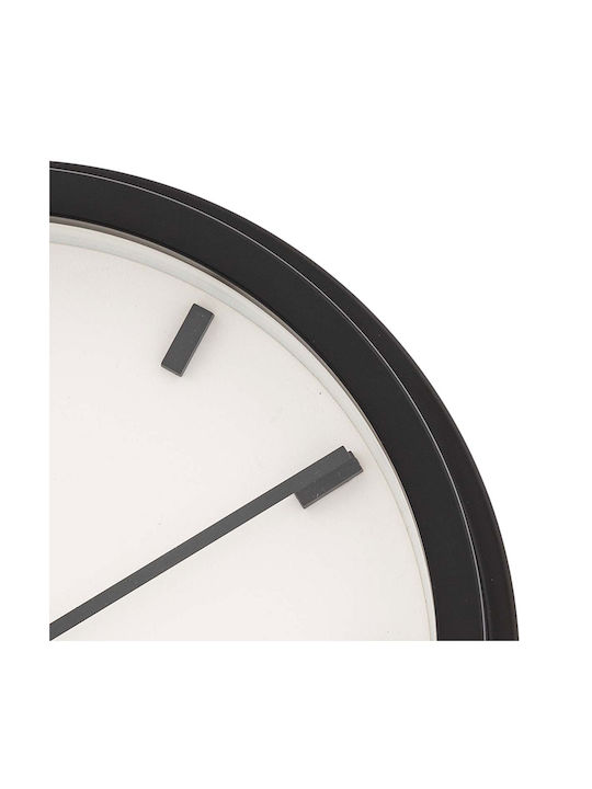 Wall Clock Plastic Pendulum Black Ø19.7cm