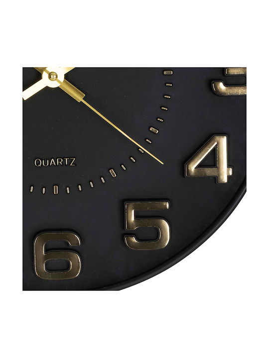 Wall Clock Metallic Black Ø30cm