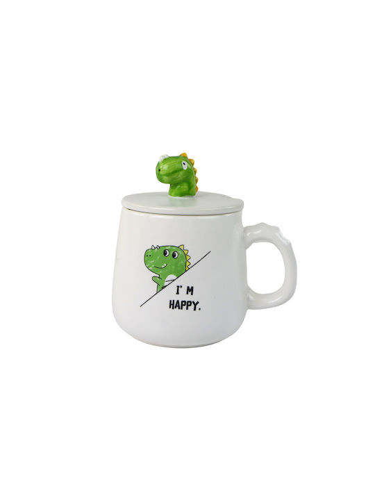 Dinosaur Tasse Keramik Weiß 350ml 1Stück 5905884452905