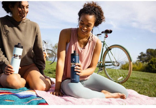 Hydro Flask Hydro Flask Wide Mouth Thermos Bottle Stainless Steel BPA Free 600ml Blue