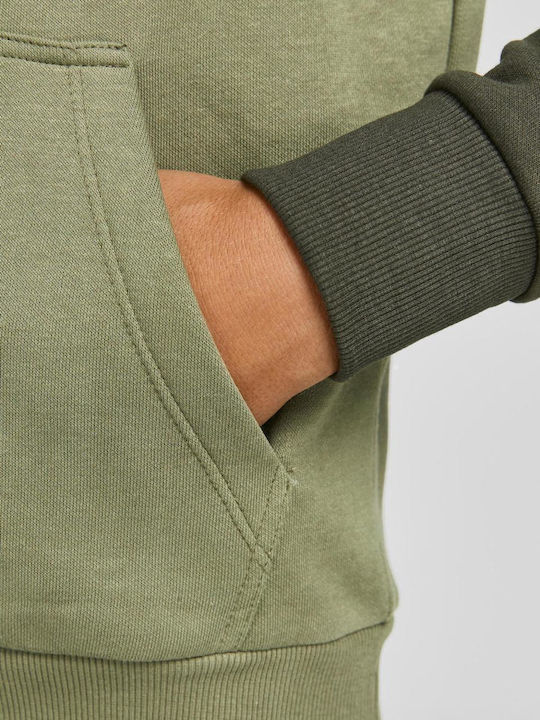 Kids Sweatshirt with Hood and Pockets Green