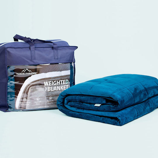 Nordic Paradise Κουβέρτα Βαρύτητας Sherpa Μονή 150x200εκ. Blue