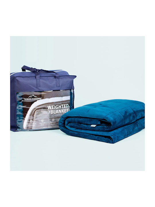 Nordic Paradise Одеяло Гравитация Sherpa Едно 150x200см Синьо