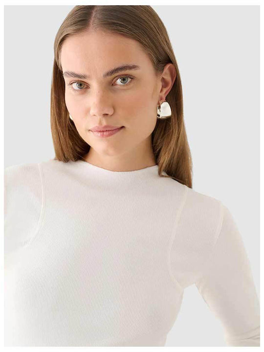 Women's Blouse Cotton Long Sleeve White