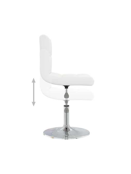Stool Bar with Adjustable Height White 40x43x71-85.5cm