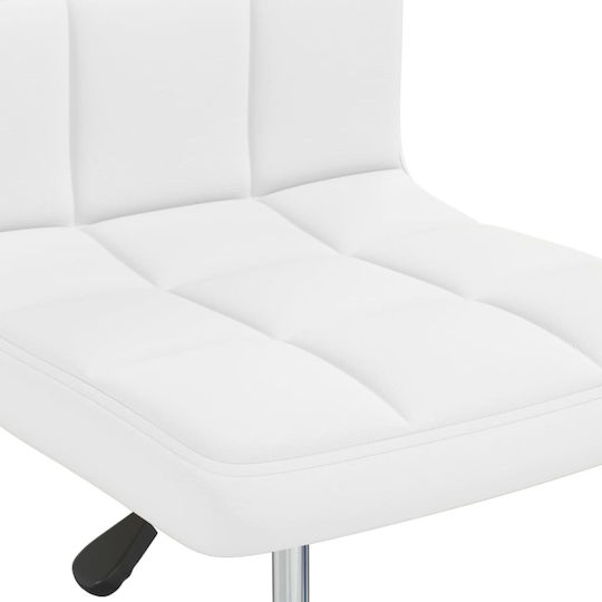 Barhocker mit Rückenlehne und verstellbarer Höhe Weiß 40 x 43 x 71–85,5 cm