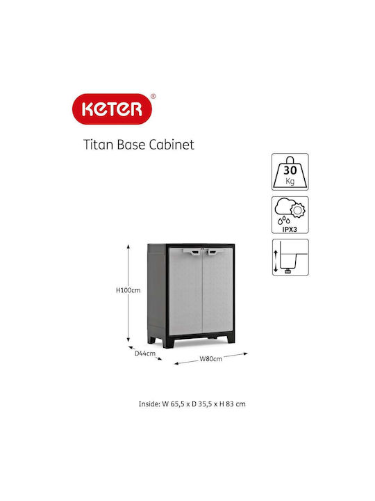 Dulap Dublu-Foi Titan Din Plastic 80x44x100 cm