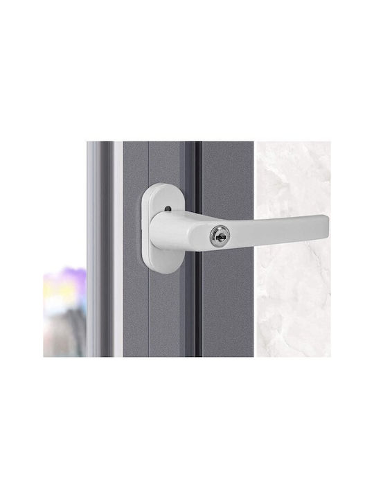 Malatec Window Handles White 13mm (Hole Centers 20mm)