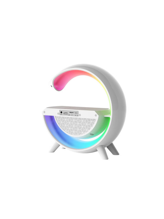 Marvo Tabletop Digital Clock with Wireless Charging White SG-302