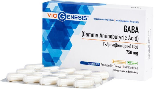 Viogenesis GABA 750мг 30 Билкови капсули
