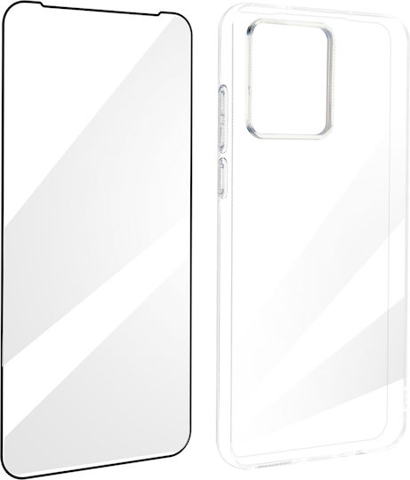 Bigben Schutzkit Motorola Moto G84 Panzerglas Displayschutzfolie Hülle Transparent
