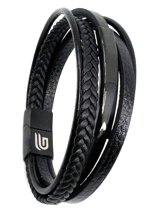 Legend Accessories Ανδρικό Βραχιόλι από Δέρμα 21cm