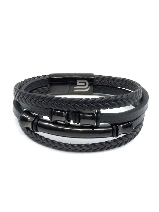 Legend Accessories Ανδρικό Βραχιόλι από Δέρμα 21cm