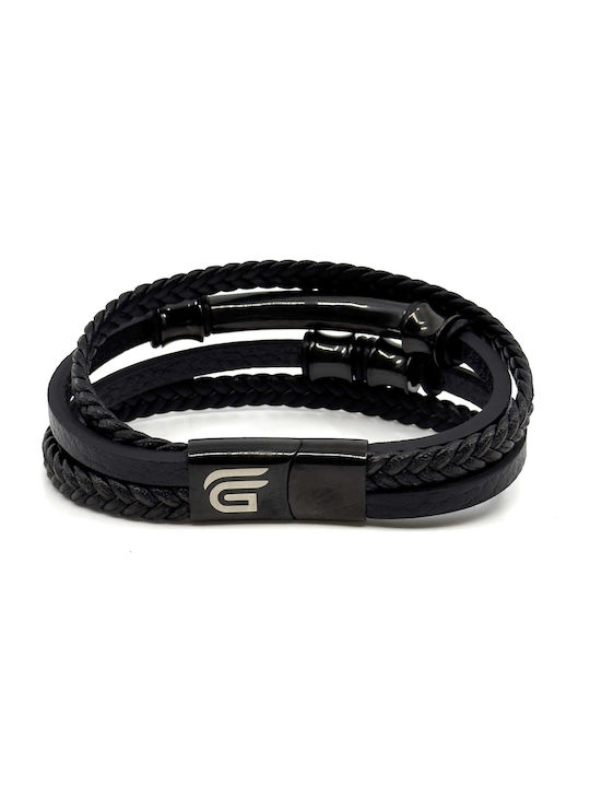 Legend Accessories Ανδρικό Βραχιόλι από Δέρμα 21cm