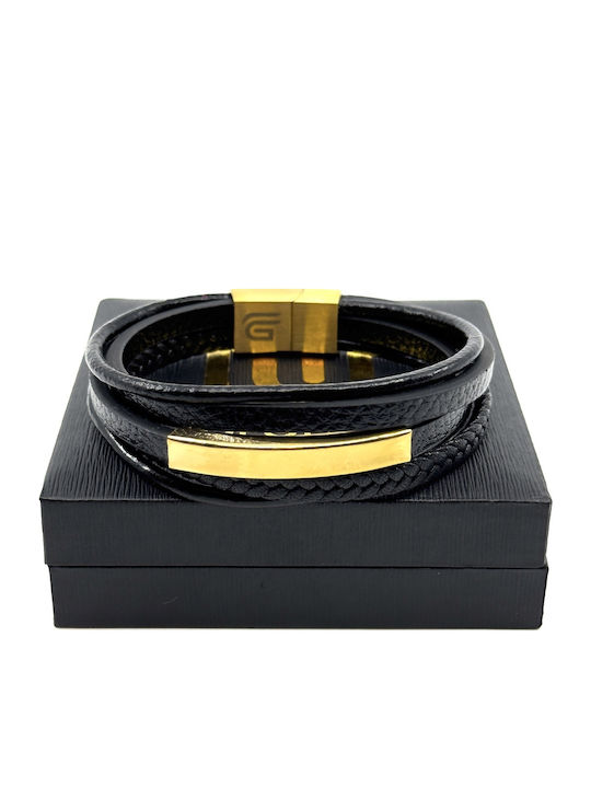 Legend Accessories Ανδρικό Βραχιόλι από Δέρμα 21cm