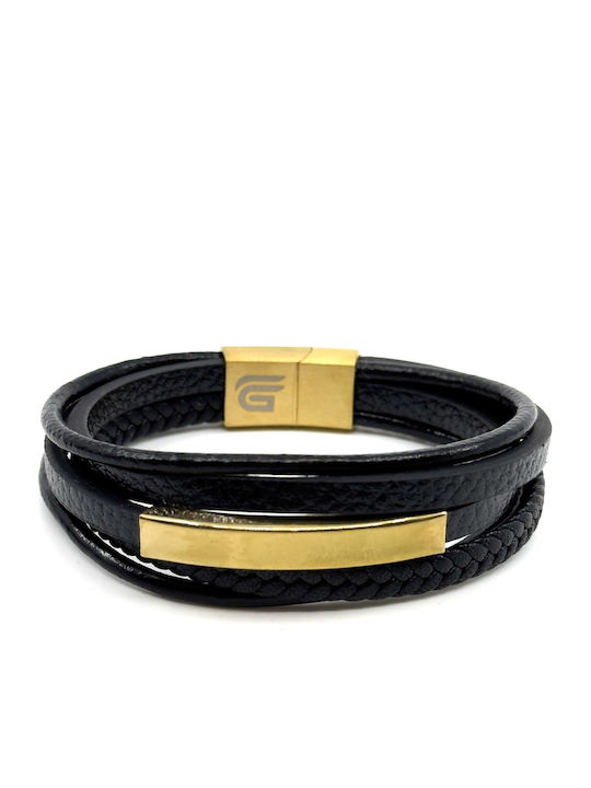 Legend Accessories Ανδρικό Βραχιόλι από Δέρμα 21cm