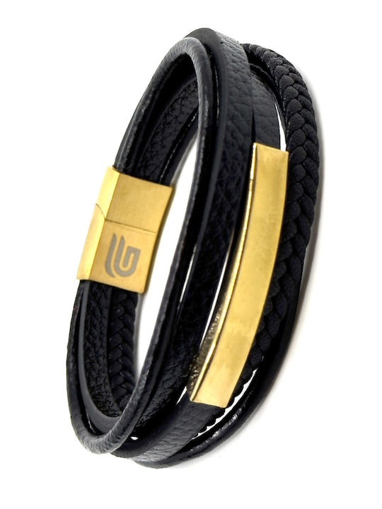 Legend Accessories Ανδρικό Βραχιόλι από Δέρμα 21cm
