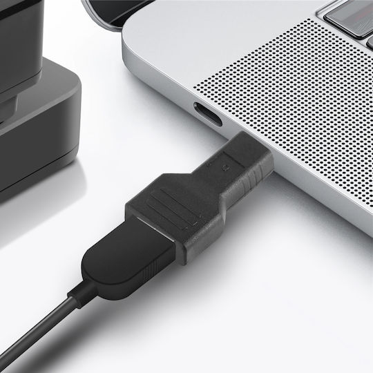 Lenovo Square Plug To Usb-c Charging Adapter Black