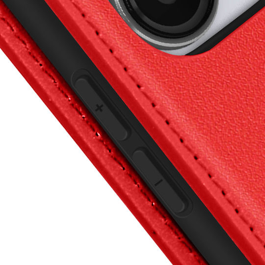 Flip-Hülle Nokia G20 Magnetische Kartenhalterung Video-Unterstützung Rot