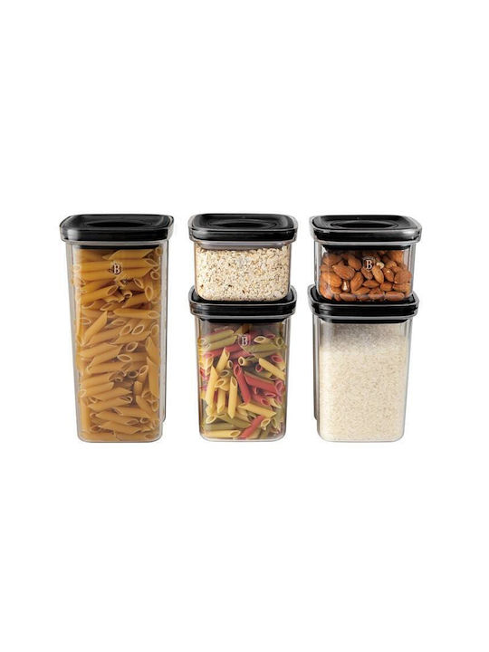 Berlinger Haus Set of 5pcs Jars General Use with Lid Glass Transparent 460ml