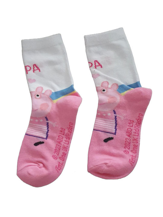 Peppa Pig Kids' Socks White Pink