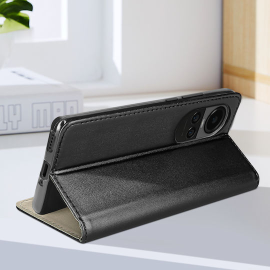 Avizar Case Oppo Reno 10/10 Pro Card Holder Valve Stand Black